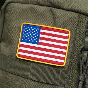MRB USA Flag PVC Patch – Yellow Border Edition